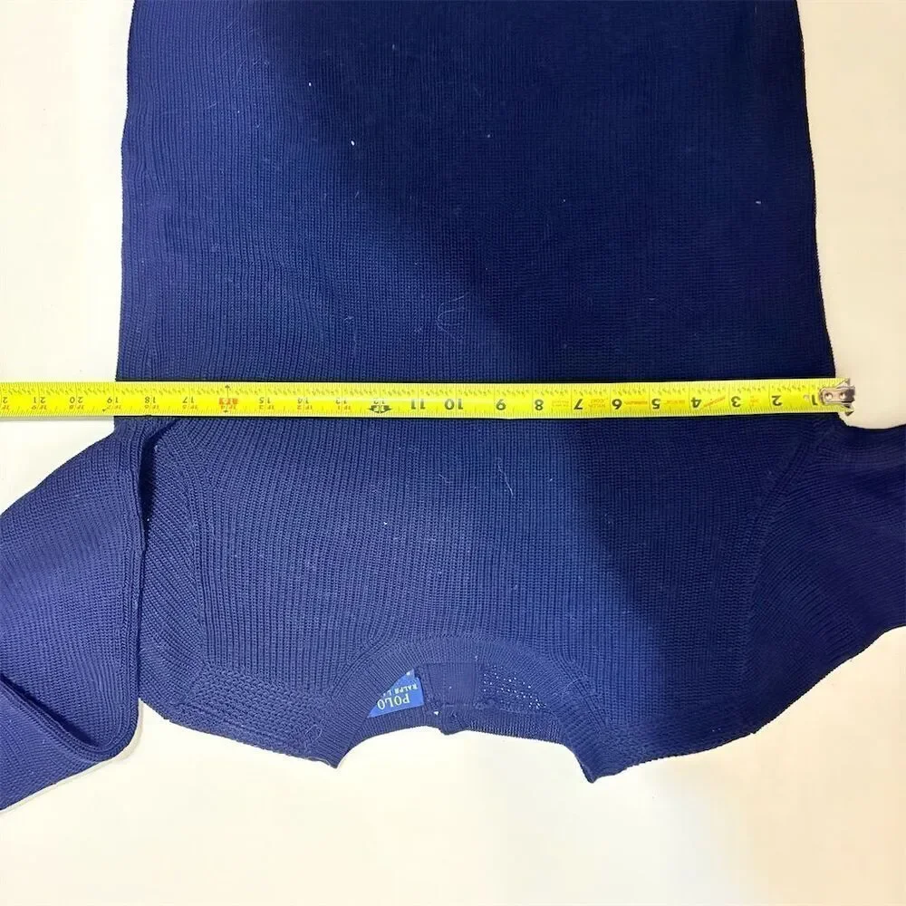 Polo Ralph Lauren Women’s M Navy Blue Crew Neck‎ Pullover Sweater - Picture 5 of 9